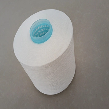 Hilo de poliéster blanco de fibra de poliéster virgen